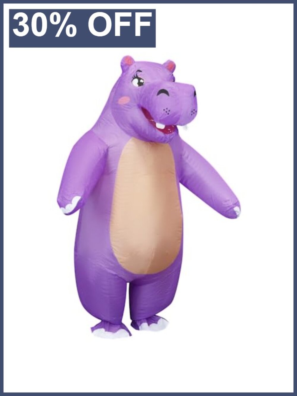 Inflation Hippo Costume Adult Halloween Funny Blow Up Suit